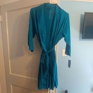 Teal jockey bath robe